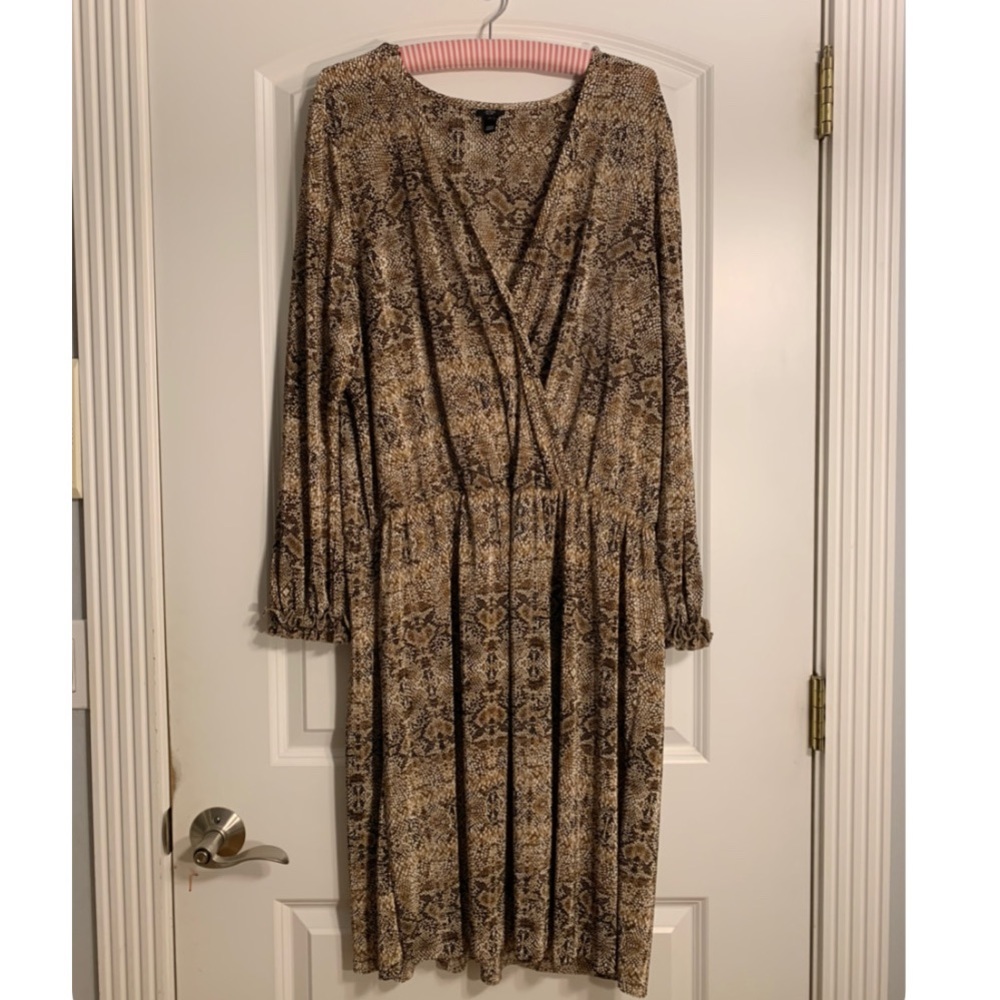 ASOS River Island plus size snakeskin print dress